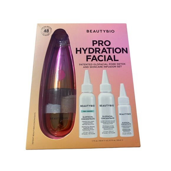 BeautyBio Pro Hydration Facial – GloFacial Pore Detox & Skincare Infusion Set - Picture 1 of 2